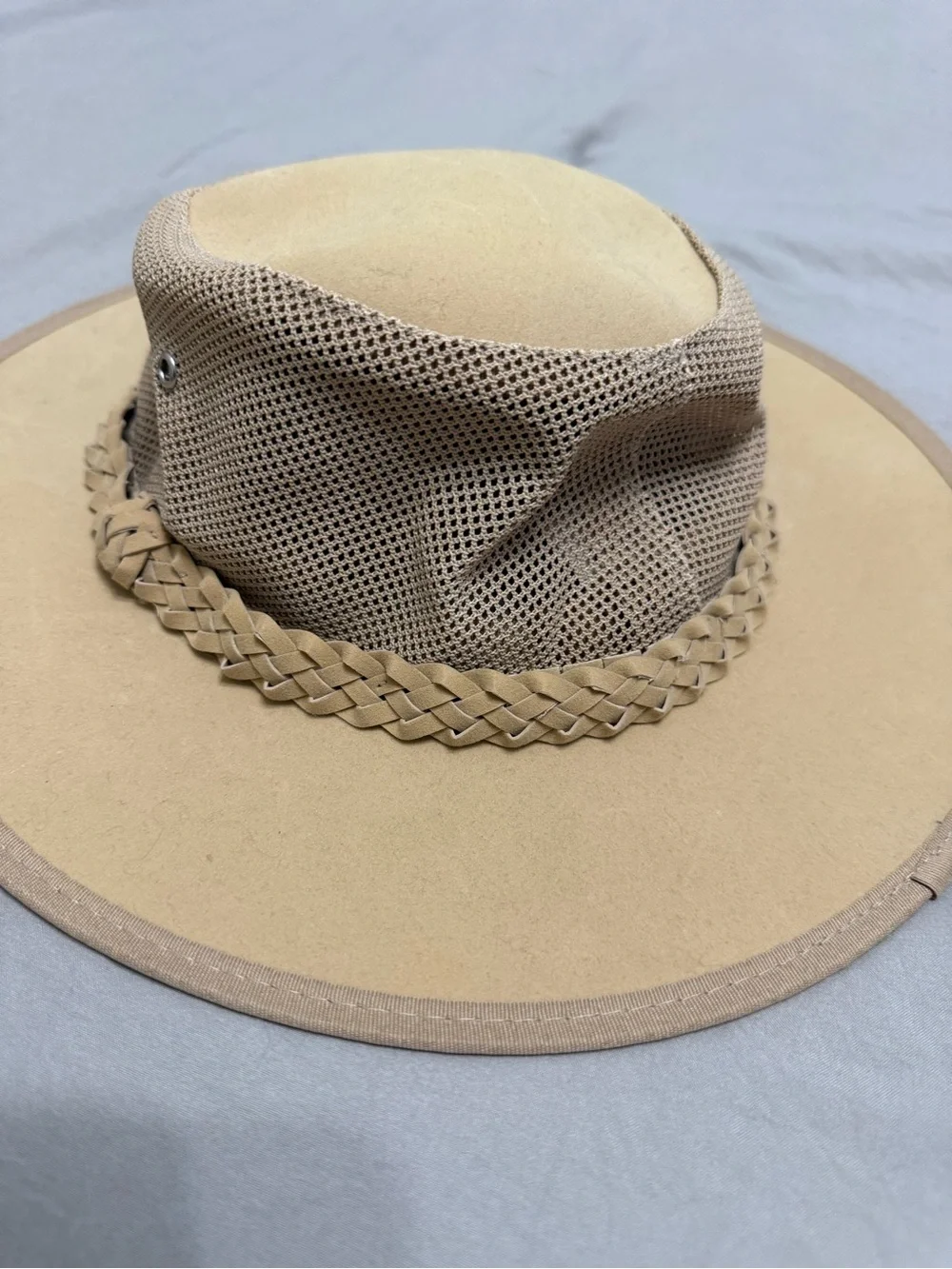 DPC Dorfman Pacific Co Tan Mesh Safari Hat